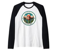 Viaje familiar de verano a las montañas de Denali Alaska Camiseta Manga Raglan