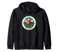 Viaje familiar de verano a las montañas de Denali Alaska Sudadera con Capucha