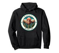 Viaje familiar de verano a las montañas de Denali Alaska Sudadera con Capucha