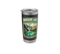 Viaje familiar Moraine Lake Canadá Vacaciones en Moraine Lake Vaso térmico de acero inoxidable de doble pared
