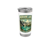 Viaje familiar Moraine Lake Canadá Vacaciones en Moraine Lake Vaso térmico de acero inoxidable de doble pared