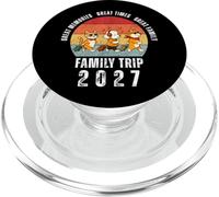 Viaje Familiar Vacaciones de Verano 2027 Coincidencia Grupo Retro Atardecer PopSockets PopGrip para MagSafe