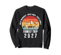 Viaje Familiar Vacaciones de Verano 2027 Coincidencia Grupo Retro Atardecer Sudadera