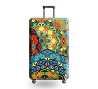 Viaje Funda de Equipaje Estampados Mandala Bohemios Funda Elástica Lavable Antipolvo para Maletas de 18-32 Pulgadas Trolley Funda Guardapolvo Accesorios de Viaje (Colorido 2,S (18-21 Pulgadas))