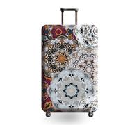 Viaje Funda de Equipaje Estampados Mandala Bohemios Funda Elástica Lavable Antipolvo para Maletas de 18-32 Pulgadas Trolley Funda Guardapolvo Accesorios de Viaje (Colorido 1,S (18-21 Pulgadas))