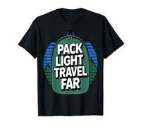Viaje Minimalista Aventura Mochilero Espíritu Viajero Camiseta