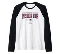 Viaje misionero África Voluntarios Grupo de emparejamiento Christian Trave Camiseta Manga Raglan