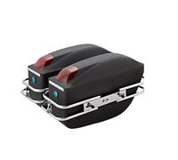 Viaje Moto Bolsa Trasera Un Par De Alforjas Rígidas Para Motocicleta Baúles Laterales Cajas Para Equipaje Depósito Bolsa Herramientas Para Suzuki Bolsa Equipaje Moto(Matt Black)