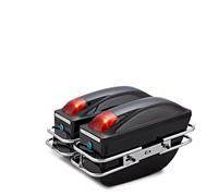 Viaje Moto Bolsa Trasera Un Par De Alforjas Rígidas Para Motocicleta Baúles Laterales Cajas Para Equipaje Depósito Bolsa Herramientas Para Suzuki Bolsa Equipaje Moto(Red)