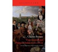 Viaje Musical Por Francia E Italia En El Siglo Xviii