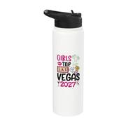 Viaje para mujeres y niñas Vegas 2027 Despedida de soltera Vacaciones Stainless Steel Insulated Water Bottle