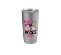 Viaje para mujeres y niñas Vegas 2027 Despedida de soltera Vacaciones Vaso térmico de acero inoxidable de doble pared