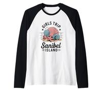 Viaje para niñas Sanibel Island Girls Travel Crew Florida Besties Camiseta Manga Raglan
