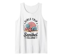 Viaje para niñas Sanibel Island Girls Travel Crew Florida Besties Camiseta sin Mangas
