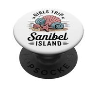Viaje para niñas Sanibel Island Girls Travel Crew Florida Besties PopSockets PopGrip Adhesivo