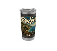 Viaje por carretera a Big Sur California Big Sur por la costa del Pacífico Vaso térmico de acero inoxidable de doble pared