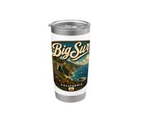 Viaje por carretera a Big Sur California Big Sur por la costa del Pacífico Vaso térmico de acero inoxidable de doble pared