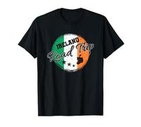 Viaje por carretera Senderismo Viaje Souvenir Bandera Irlandesa Roadtrip Irlanda Camiseta