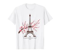 Viaje Retro a Paris Girls Trip 2026 Vacaciones Sassy Vuelo Coincidencia Camiseta