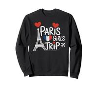 Viaje Retro Paris NIÑAS Viaje Princesa Vacay Familia Todas Las Chicas Sudadera