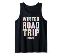 Viaje Retro por Carretera de Invierno 2026 Vacaciones Surfing Beach Travel Camiseta sin Mangas