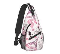 Viaje romántico en París Sling Bag para Mujeres Hombres, Crossbody Shoulder Bags Casual Sling Backpack Chest Bag Travel Senderismo Daypack para Exteriores