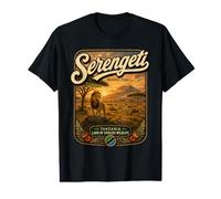 Viaje Vintage de Safari Africano por el Serengeti, Tanzania Camiseta gráfica económica