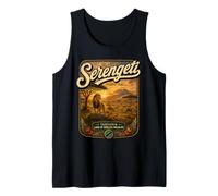 Viaje Vintage de Safari Africano por el Serengeti, Tanzania Camiseta sin Mangas