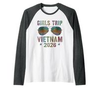 Viaje Vintage Girls Vietnam 2026 Viaje Vacaciones Camiseta Manga Raglan