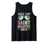 Viaje Vintage NIÑAS Saint Maarten 2026 Viaje Vacaciones Camiseta sin Mangas