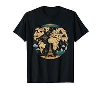 Viajero De Lista Deseos Mapa del Mundo Coleccionista Camiseta