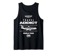Viajeros Adictos a los Viajes Cool World Tour Vacaciones Wanderlust Camiseta sin Mangas