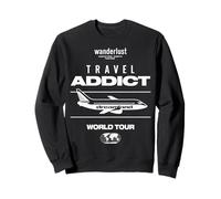 Viajeros Adictos a los Viajes Cool World Tour Vacaciones Wanderlust Sudadera