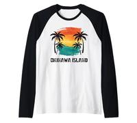 Viajes a la isla de Okinawa, Vacaciones turísticas de verano en Japón Camiseta Manga Raglan