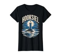 Viajes Alemania Playa Hooksiel Aventura Náu Camiseta gráfica económica, Mujer, Negro, M