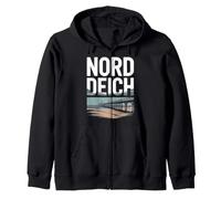 Viajes Alemania Playa Norddeich Anchor Waves Sudadera con Capucha