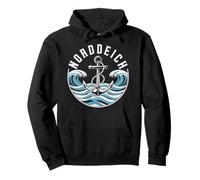 Viajes Alemania Playa Norddeich Anchor Waves Sudadera con Capucha