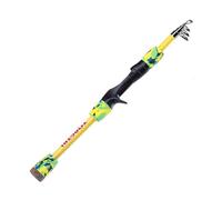 Viajes Caña de Pescar telescópica 1,5 M, caña Camuflaje en Roca for lubina Agua Dulce, Trucha, salmón, Aparejos Pesca Agua Dulce(Yellow)