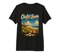 Viajes de Playa OBX a Outer Banks en Carolina del Norte Camiseta Premium