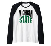 Viajes del Estado de Michigan Camiseta Manga Raglan