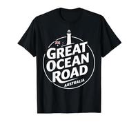 Viajes por la Ciudad Australia Great Ocean Road Australia Experiencia Camiseta gráfica económica, Hombre, Negro, L