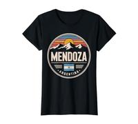 Viajes por la Ciudad de Mendoza, Argentina Camiseta gráfica económica, Mujer, Negro, L