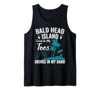 Viajes Vacaciones Mis Dedos De Los Pies Vacaciones Caribe Isla Cabeza Calva Camiseta sin Mangas