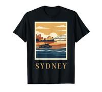 Viajes Vintage a Sídney, Australia, Harbour Bridge, Opera House Camiseta