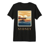 Viajes Vintage a Sídney, Australia, Harbour Bridge, Opera House Camiseta Premium