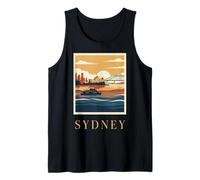 Viajes Vintage a Sídney, Australia, Harbour Bridge, Opera House Camiseta sin Mangas