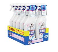 Viakal - Baño antical clásico en aerosol, 10 paquetes de 500 ml, tecnología anti-gota, elimina hasta un 100% de cal, combate los malos olores, formato conveniencia