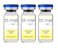 Vial Contour Flash - Tratamiento para Contorno de Ojos con Péptidos, Ácido Hialurónico y Cafeína - Reduce Hinchazón, Ojeras y Arrugas - Pack 3 Viales 5 ml
