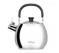 Vialli Design Hervidor de agua 2,5 l con silbato de acero pulido BOLLA 8623