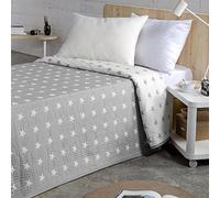 VIALMAN Colcha Bouti Ligera Sofia 10 para Cama de Matrimonio de 180 cm | Colcha Estrellas Cama 180 | Tamaño Colcha 270 x 270 cm, Color Gris
